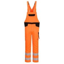 Image of PORTWEST Hi-Viz Bib and Brace Safety Workwear High Visibility Coverall Dungarees