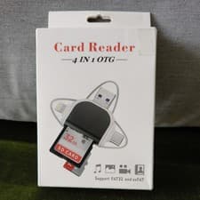 Image of 4 in 1 universal memory Card reader with multiple ports
