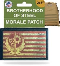 Image of Brotherhood of Steel Morale Patch Tactical - BOS FLag