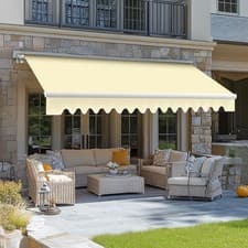Image of 2.5 x 2m Manual Awning Canopy Outdoor Garden Patio Sun Shade Retractable Shelter