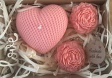 Image of Heart shape soy wax candles set