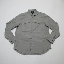 Image of G-Star Raw Mens Shirt Size L Regular Fit Grey Long Sleeve Button Up Casual Top