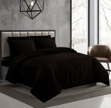 Image of 100% Cotton Satin Stripe Flat Sheet 250TC Soft Breathable Luxury Sheet