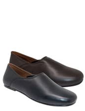 Image of Mens Pack Of 2 Real Leather Grecian Slippers With Leather Soles by Chums