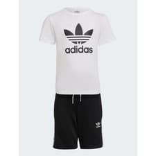 Image of Adidas Originals Adicolor Shorts and Tee Set Black & White Size XS New