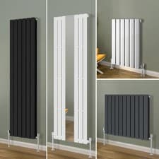 Image of Designer Horizontal Vertical Modern Flat Panel Column Radiator Central Heating