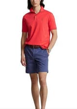 Image of Polo Ralph Lauren Men's, Custom Slim Fit Short Sleeve Mesh Polo Shirt, Red, XXL