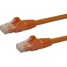 Image of Startech 50Cm Cat6 Ethernet Cable Orange Snagless Gigabit 100W Poe Utp 650Mhz Ca
