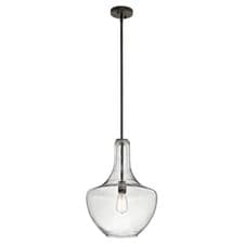 Image of 1 Bulb Ceiling Pendant Light Fitting Olde Bronze LED E27 60W Bulb