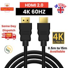 Image of 4K HDMI Cable 2.0 UltraHD High Speed 2160p 0.5m/1m/2m/3m/5m/10m/15m Premium Lead