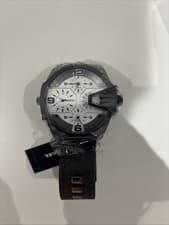 Image of Diesel Men's Uber Chief Two-Hand Brown Leather Watch dz7391