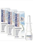 Image of 3 x Beconase Hayfever Relief Nasal Spray 8-in-1 Effective Relief for Allergy