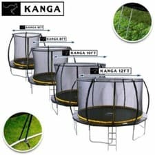 Image of TRAMPOLINE KANGA PREMIUM 6FT 8FT 10FT 12FT WITH ENCLOSURE, LADDER & ANCHOR KIT