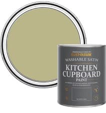 Image of Tin Opened 🚨 Rust-Oleum Kitchen Cupboard Paint Sage Green Satin 750ml