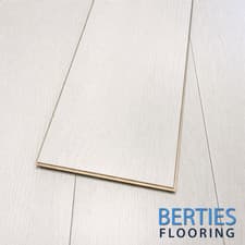 Image of 8mm Modern White Laminate Wood Flooring - Click System - V Groove - High Quality