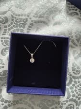 Image of Swarovski Silver Necklace With Crystal Pendant