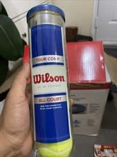 Image of WILSON - Tour Comp - All Court Tennis Balls - 4 Ball Tube - PREVIOUSLY OPENED!