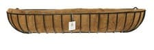 Image of Classic Window Box Trough Metal Garden Planter Pot 120cm Wall Mounted Heavy Duty
