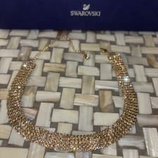 Image of Swarovski FIT Choker Crystal NECKLACE Gold Plated 5364809 *Genuine* New