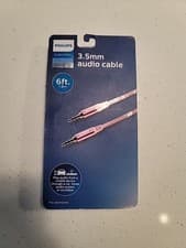 Image of PHILIPS 3.5mm Audio Cable 6ft HD Audio through Mobile to Car, Home Sys, Soundbar