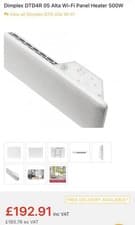 Image of Dimplex Alta DTD4R 05 Space Heater Electric Heater Wi-Fi Control White Brand New
