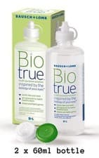 Image of Biotrue Bio True 2 x 60ml Flight Travel Pack Contact Lens Solutions