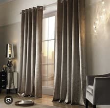 Image of Kylie Minogue Adelphi Velvet Eyelet Ring top Lined Curtains 66 X 72