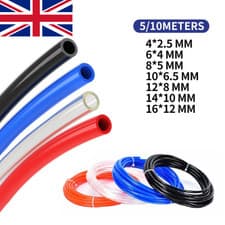 Image of 5M/10M PU Pneumatic Air Hose Tube Compressor Pipe 4–16mm Flexible Air Line UK