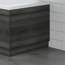 Image of Modern Bathroom 700mm End Bath Panel 16mm MFC Charcoal Grey Wood Plinth Easy Cut