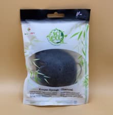 Image of BRUSHWORKS Konjac Sponge Charcoal Exfoliating Sponge