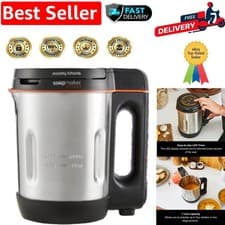 Image of Versatile Black & Stainless Steel Soup Maker - 1L Capacity, 4 Cooking Modes