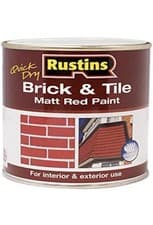 Image of Matt Red Brick and Tile Paint Rustins, Quick-Dry, 250ml