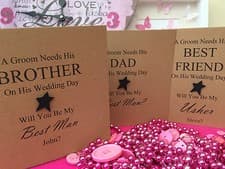 Image of Personalised Will You Be My Best Man Card, Usher, Groomsman, Page Boy, Wedding