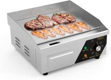 Image of 14" Large Electric Griddle Countertop Hot Plate Bacon Grill Kitchen Commercial