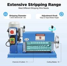 Image of Automatic Electric Wire Stripping Machine 1.5~28mm Copper Recycle Cable Stripper