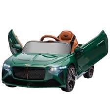 Image of HOMCOM Bentley Bacalar Licensed 12V Kids Electric Ride-On w/ Remote - Green
