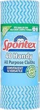 Image of Spontex 40 Handy All Purpose Cleaning Cloths on a Roll