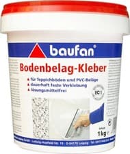 Image of Baufan Floor Covering Adhesive 1 kg Cream White Paste For PVC And CV Floors