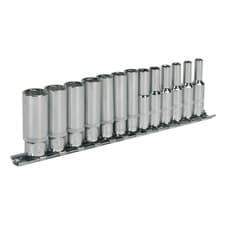 Image of Sealey AK2692 Socket Set 13pc 1/4"Sq Drive 6pt Deep WallDrive? Metric