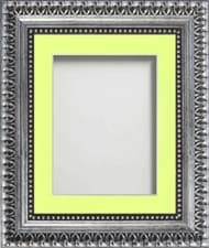 Image of Ornate Silver Photo Frame Aurelia Range Wooden Antique Picture Frames with Mount