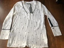 Image of Mint Velvet White Blouse Shirt Top Long Sleeve Size 8 NEW With Tags