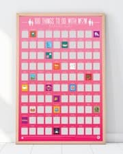Image of 100 Things To Do With Mum Bucket List Scratch Poster Mother's Day Birthday