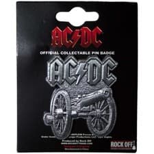 Image of AC/DC Metal Pin Badge: FOR THOSE ABOUT TO ROCK acdc Official Merch fan gift £pba