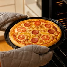 Image of Non Stick Pizza Baking Tray Carbon Steel Baking Tools Crispy & Bubbly