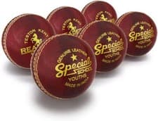 Image of 8.50    NEW  Readers Special School Red Leather Cricket Ball Youths 4.75oz