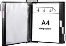 Image of Tarifold TAA414107 A4 Wall Unit with 10 Pockets - Black