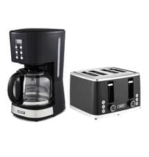 Image of GEEPAS 1.5L Filter Coffee Machine & 4 Slice Toaster Combo Set Drip Coffee Maker