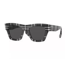 Image of BURBERRY New Authentic Sunglasses Men B4360 Check White Black/DarkGrey