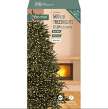 Image of 500 TreeBrights Premier Lights Electric Warm White Multi Vintage Gold Red