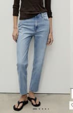 Image of Mango MOM2000 High-Rise Jeans - Blue - Euro 40 (UK 12) Brand New